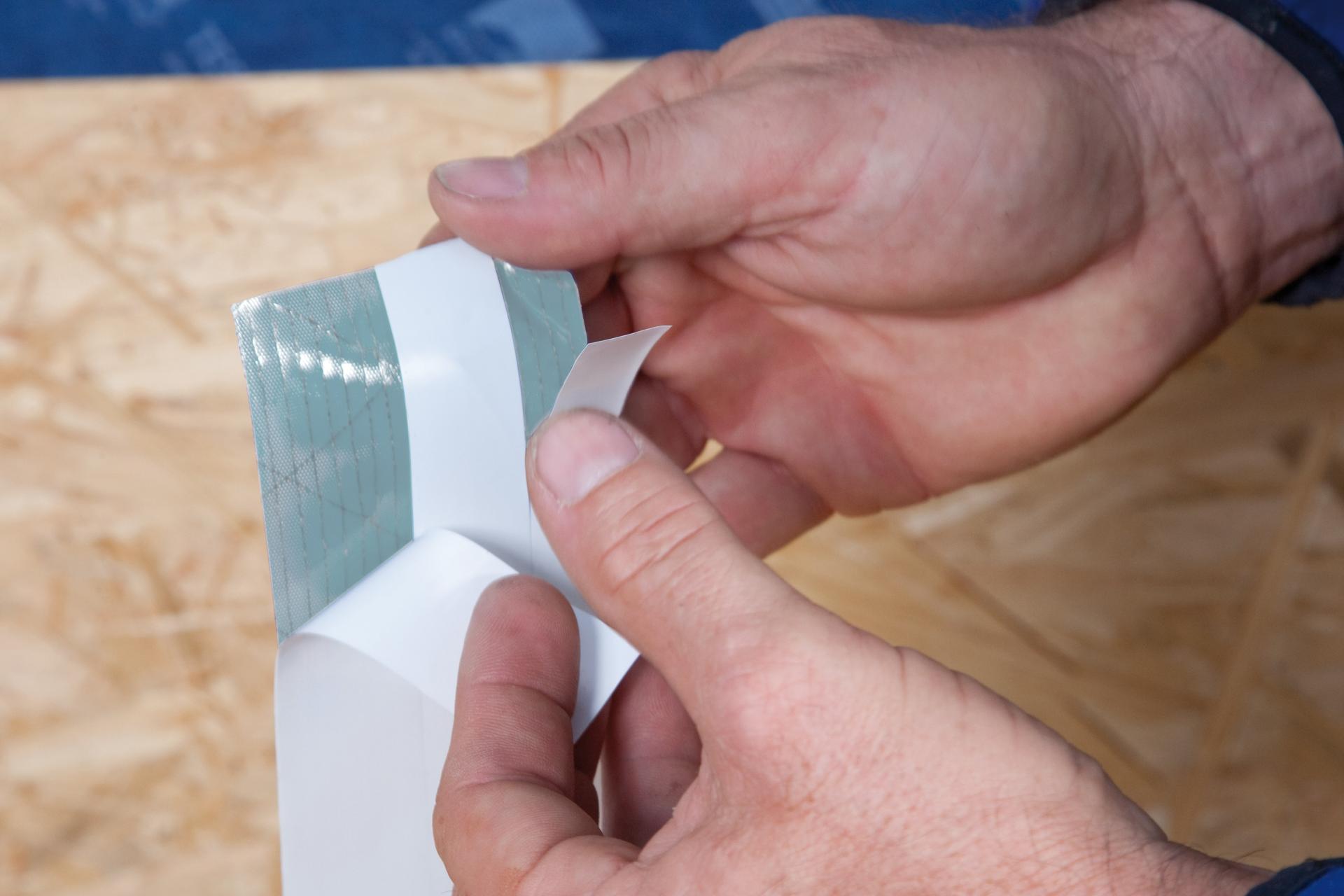 Zweiten Schenkel verkleben