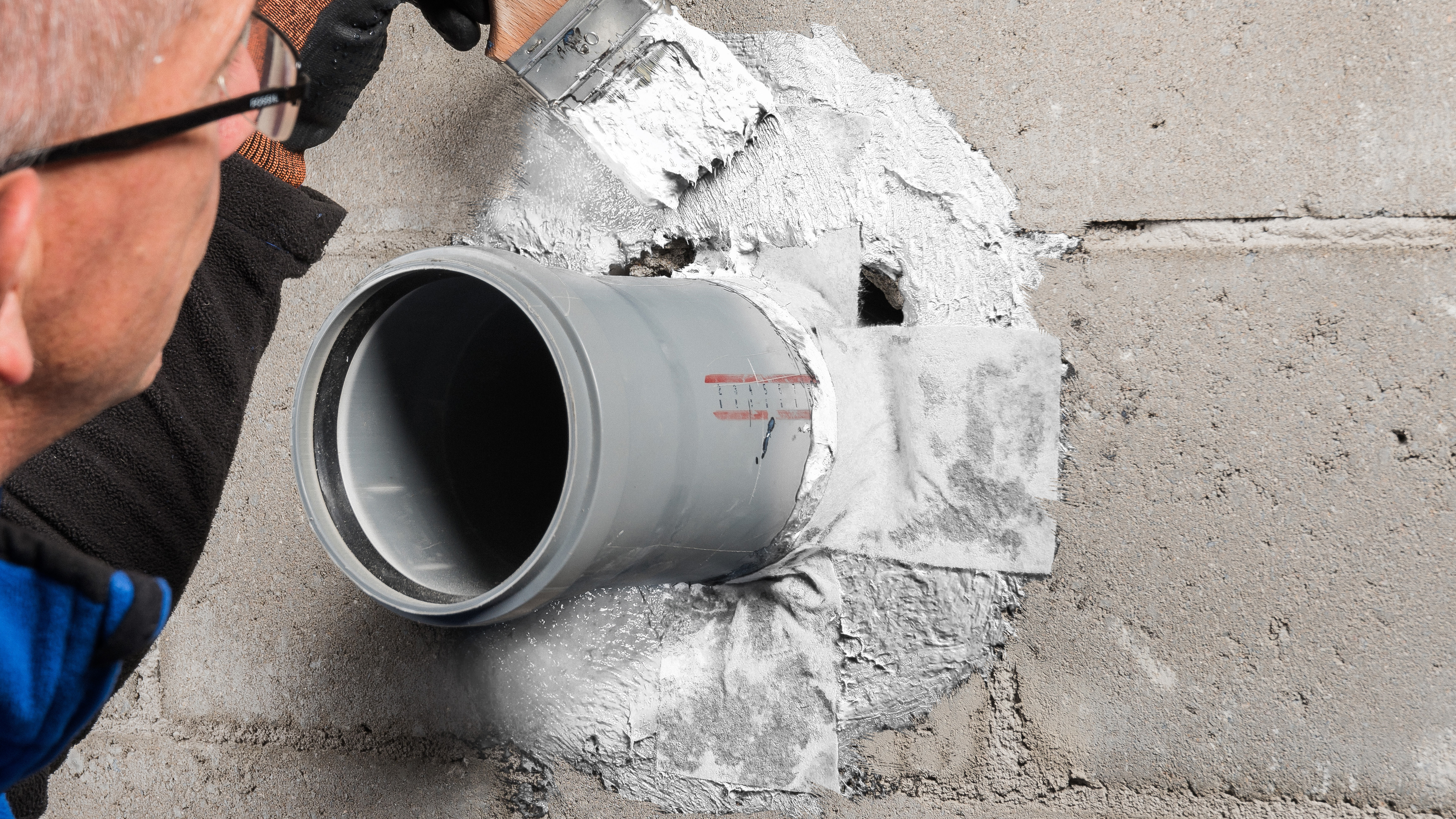 Vlies überstreichen