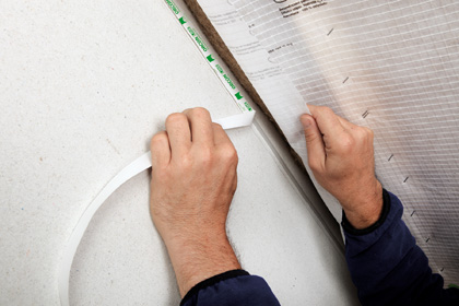 Trennfolie entfernen