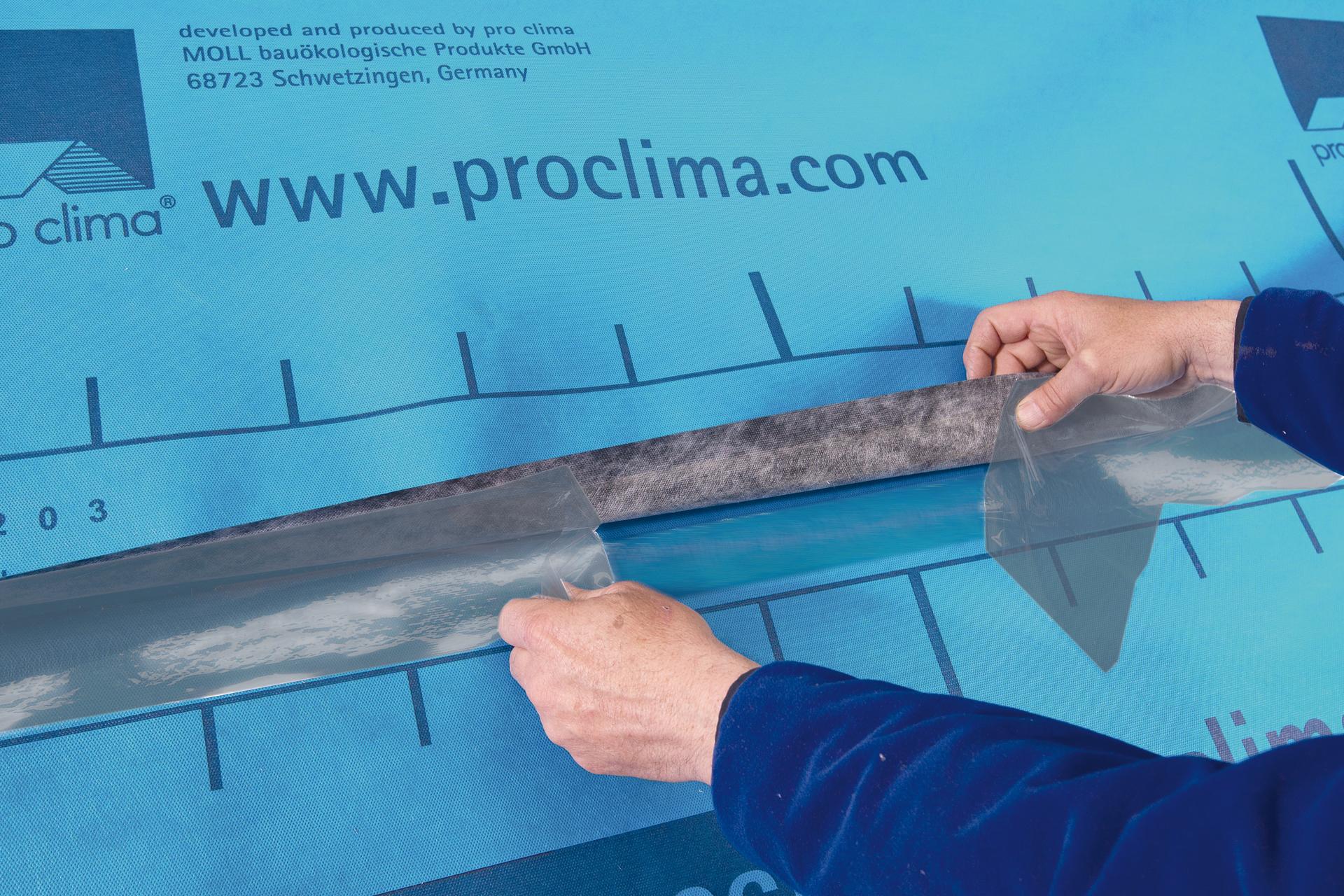 Bahn überlappen und verkleben