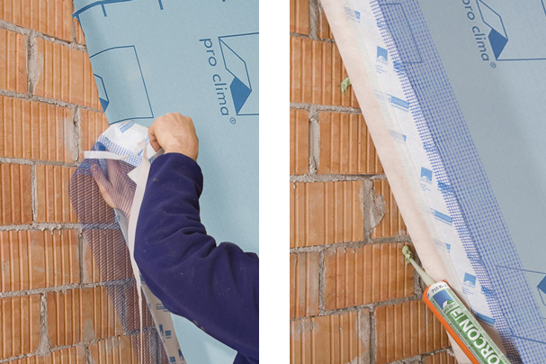 CONTEGA PV zunächst auf Bahn verkleben