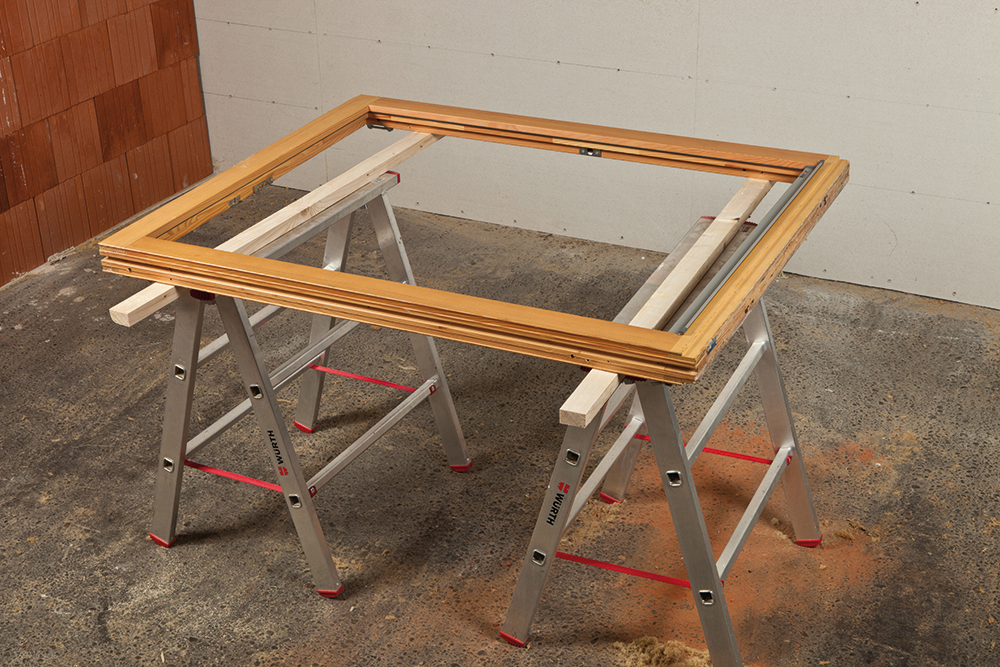 Mauerwerksbau abziehen