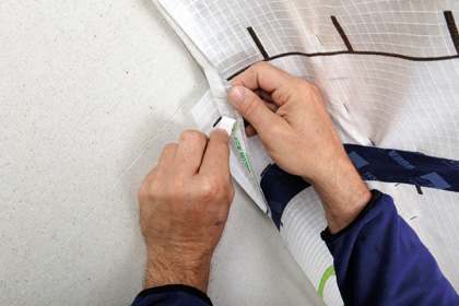 DETAIL: Bahnenüberlappung