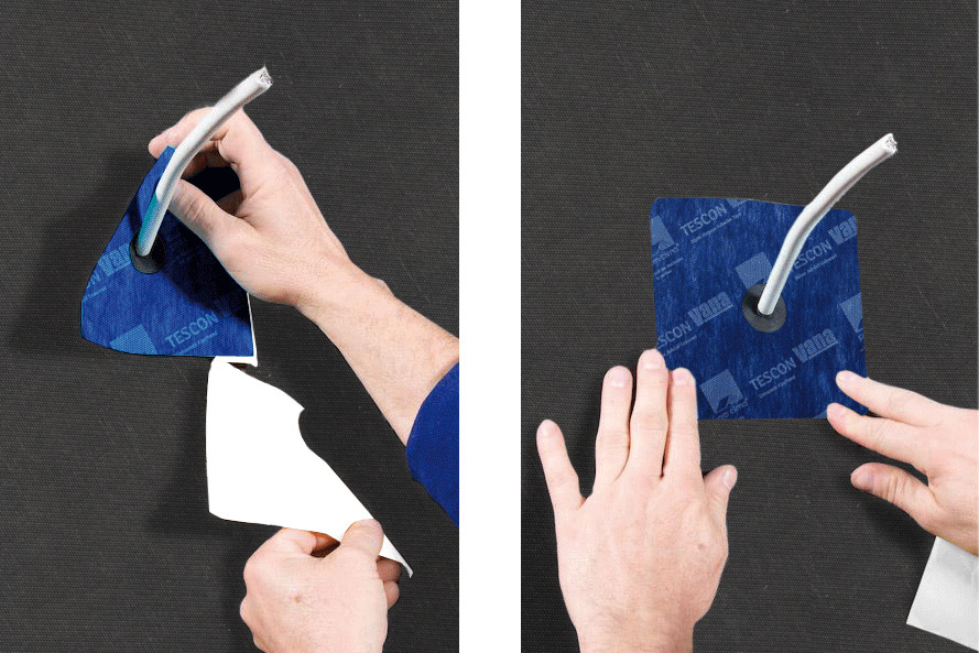 Anschluss an Kabel und Rohre