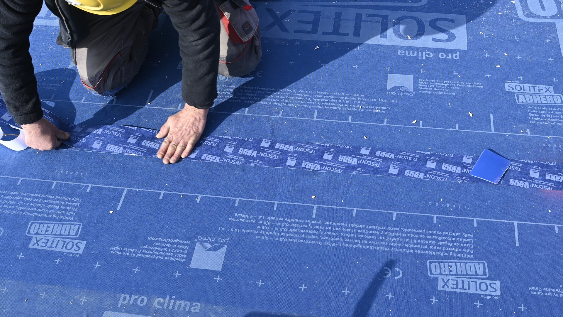 Alternative Verklebung der Bahnen untereinander