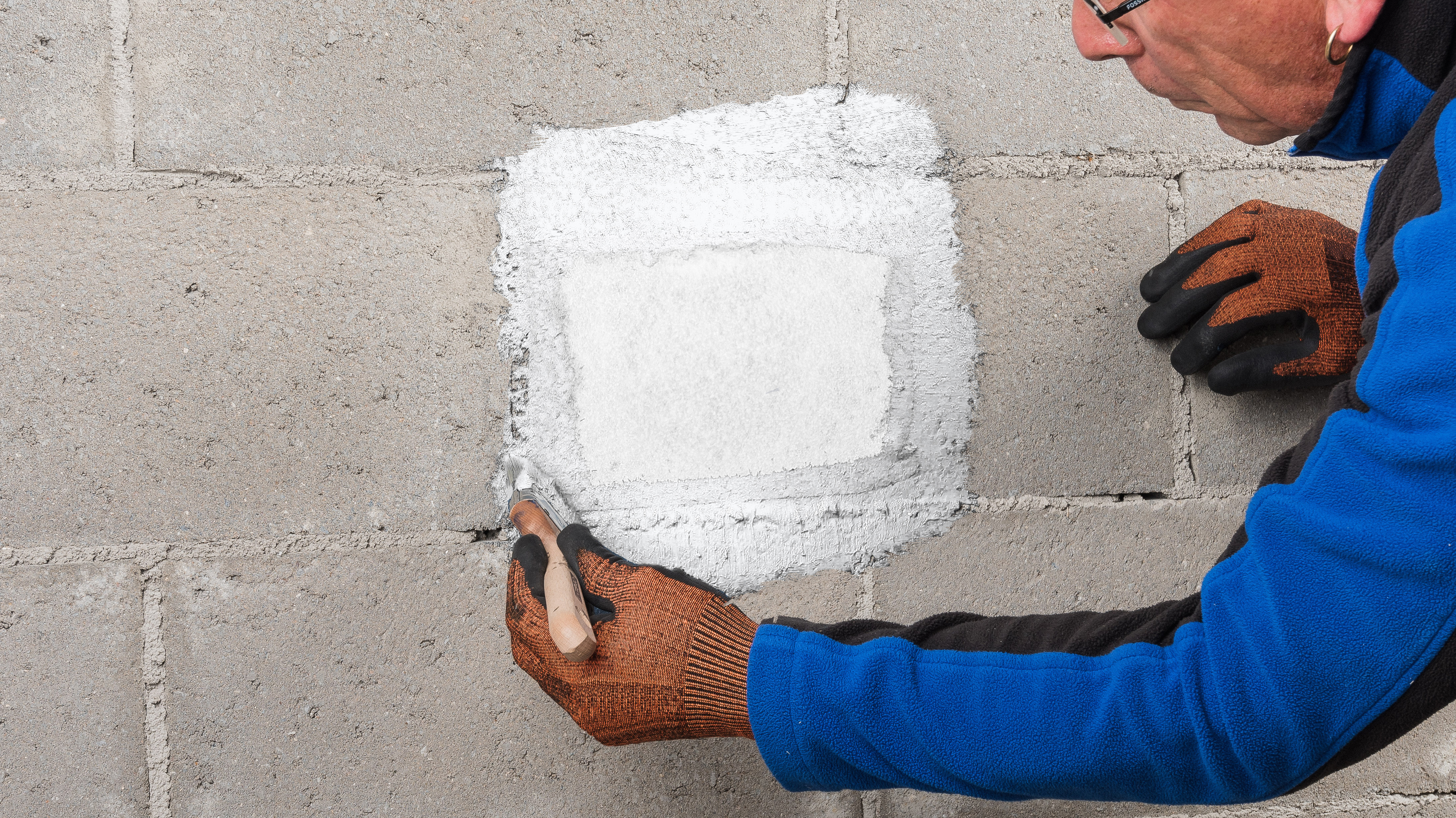 Vlies überstreichen