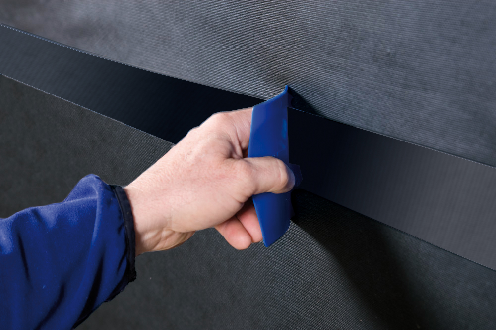 Alternativ: Überlappung verkleben mit TESCON VANA