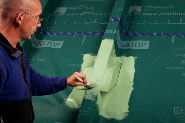 Fläche einstreichen